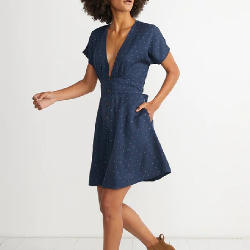 Marine Layer Camila Dress blue/White (medium)
